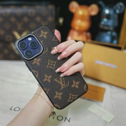  Luxury LV Diamond Embellished iPhone Case