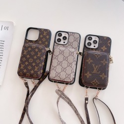  Luxury Three Colors LV Wallet iPhone Case
