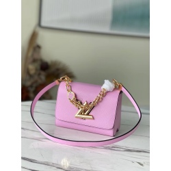 LV top-level original M59405 pink Twist small handbag for women with original package size: 19 x 15 x 9 cm