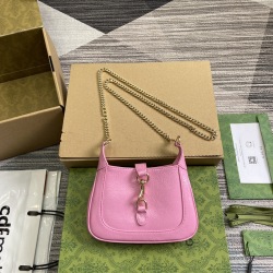 Gucci brand new Jackie Pink Top Quality Cow Leather Notte handbag With Original Package Size:19.5x 18x 3.5cm