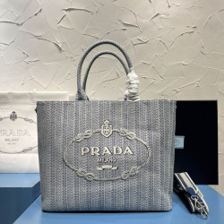 Prada Embroidery Tot Bag Size: 27x18.5cm 1BA342