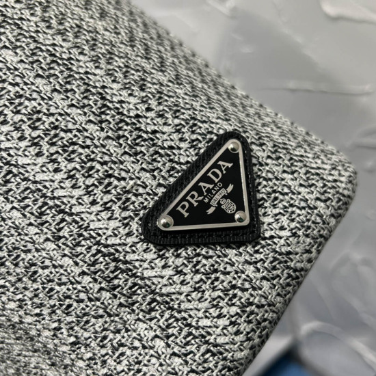 Prada Embroidered Tot Bag Size: 27x18.5cm 1BA342