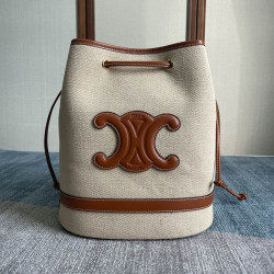 SEAU MARIN Fabric and Cow Leather Handbag Size: 25*28.5*19cm Model: 196752