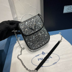 Prada Cleo Satin Handbag Size: 13.5x17.5cm 1BH185