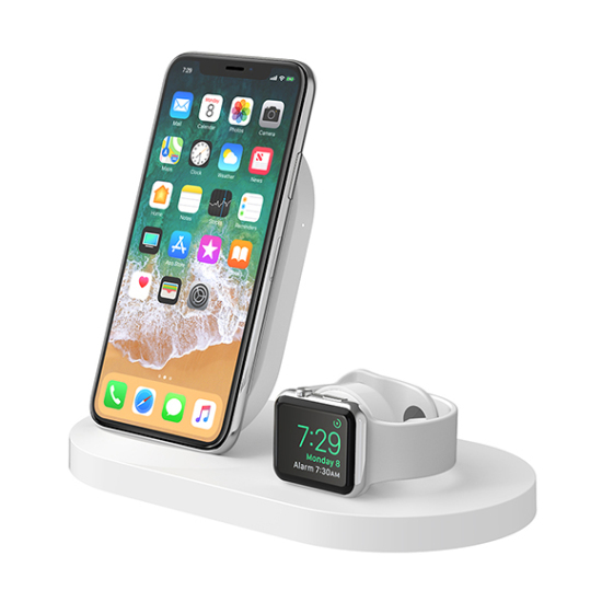 Belkin BOOST↑UP™ Wireless Charging Dock for iPhone + Apple Watch + USB-A port (with FREE Belkin Lighting Cable)