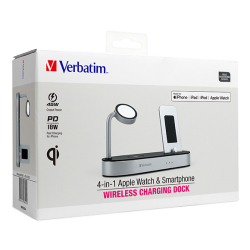 Verbatim 4-in-1 Apple Watch & Smartphone Wireless Charging Dock