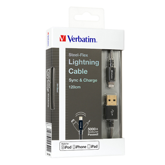 Verbatim 120Cm Step Up Sync & Charge Lighting Cable