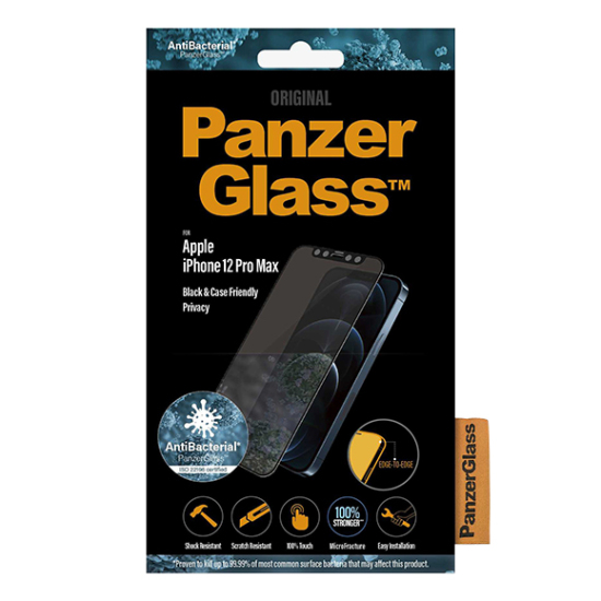 PANZERGLASS Privacy Case Friendly Protector for iPhone 12 Pro Max
