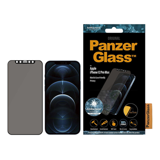 PANZERGLASS Privacy Case Friendly Protector for iPhone 12 Pro Max