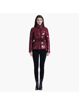  Winter Thick Puffer Jackets For Women Short Parkas With Belt Fashion Casual Coats   Windproof Waterproof Warm Outerwear