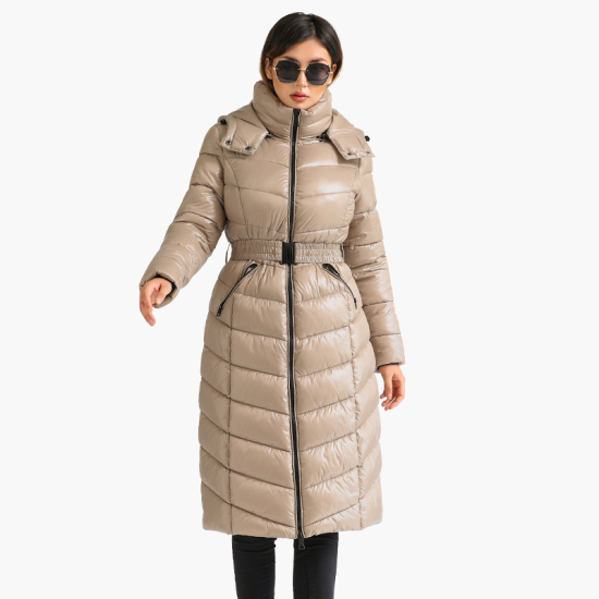  Winter Windproof Waterproof Long Parkas Thick Warm Puffer Jackets For Women Casual Coats With Belt Hooded Outerwear