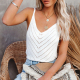 V-Neck Halter Sexy Hollow Out Knitted Camisole 2021 Summer Women Clothing Off-Shoulder Solid Color Sleeveless Camis Tanks Tops