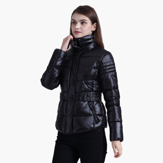 Women Winter Short Parkas Slim Design Puffer Jackets With Belt Windproof Waterproof Warm Coats Thick Casual Outerwear