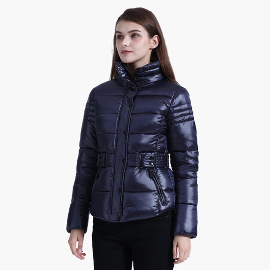  Winter Short Parkas Slim Design Puffer Jackets For Women Warm Coats With Belt Windproof Waterproof Thick Outerwear