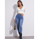 Women Casual Solid Long Sleeve Crop T-shirt Fashion V-Collar Bare Midriff Stretch Tops Ribbed Knitted Elastic Slim Skinny Tees