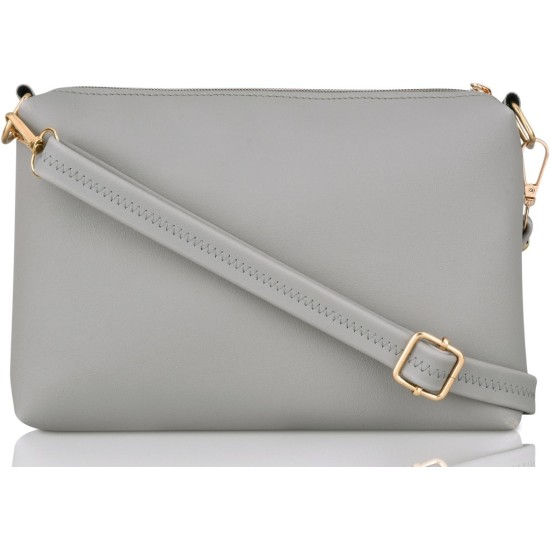 LIKE STYLE Women Grey Shoulder Bag - Regular Size  (Pack of: 3)