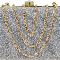 AILTINO Party Silver  Clutch  - Regular Size