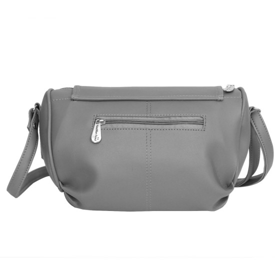 Leather Land Grey Women Sling Bag - Regular Size