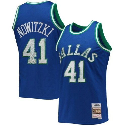 Dirk Nowitzki Dallas Mavericks Mitchell & Ness 1998/99 Hardwood Classics NBA 75th Anniversary Diamond Swingman Jersey - Blue