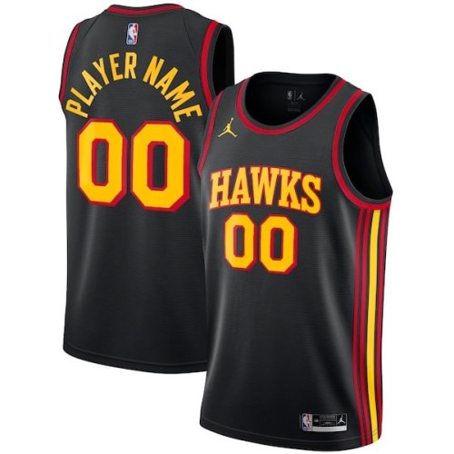 Atlanta Hawks Jordan Brand Swingman Custom Jersey - Statement Edition - Black