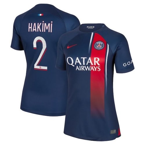 Achraf Hakimi Paris Saint-Germain Nike Women's 2023/24 Home Replica Player Jersey - Navy/Tan/White