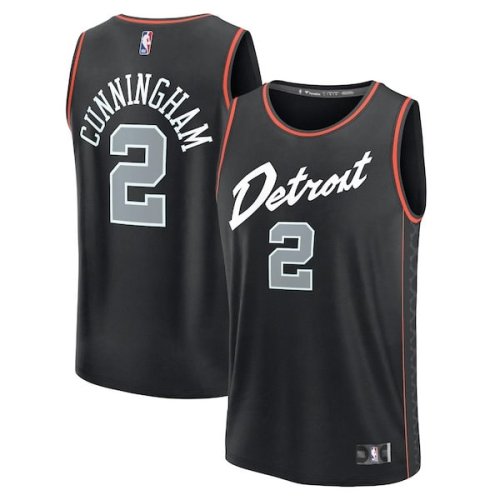 Cade Cunningham Detroit Pistons Fanatics Branded Unisex Fast Break Jersey - Black - City Edition