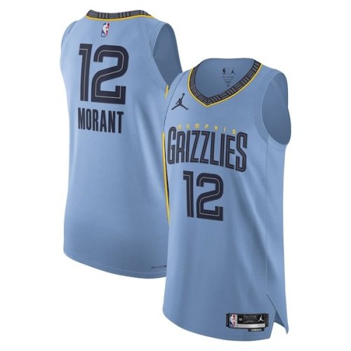 Ja Morant Memphis Grizzlies Jordan Brand Authentic Player Jersey - Statement Edition - Light Blue