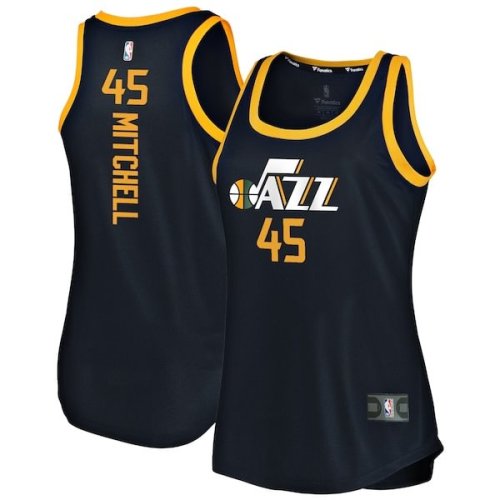 Donovan Mitchell Utah Jazz Fanatics Branded Women's Fast Break Team Tank Jersey - Icon Edition - Navy