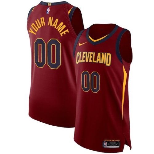 Cleveland Cavaliers Nike Authentic Custom Jersey Wine - Icon Edition