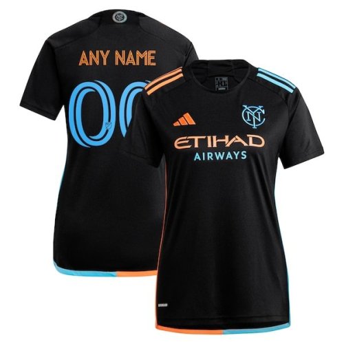 New York City FC adidas Women's 2024 24/7 Kit Replica Custom Jersey – Black