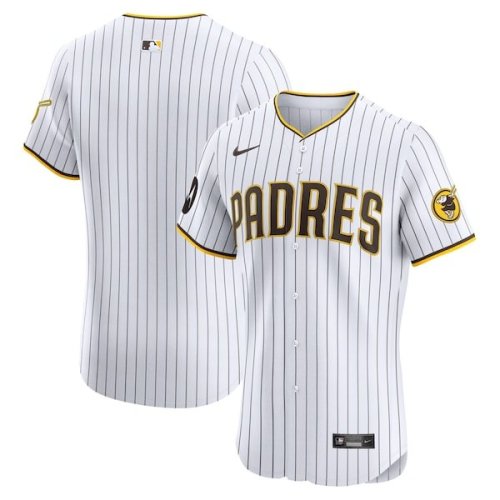 San Diego Padres Nike Home Elite Patch Jersey - White