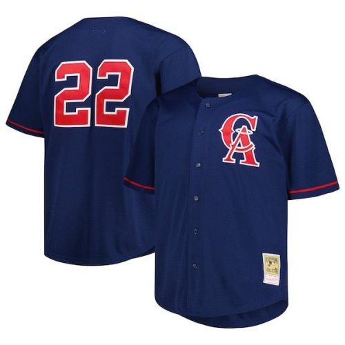 Bo Jackson California Angels Mitchell & Ness Big & Tall Cooperstown Collection Batting Practice Replica Jersey - Navy