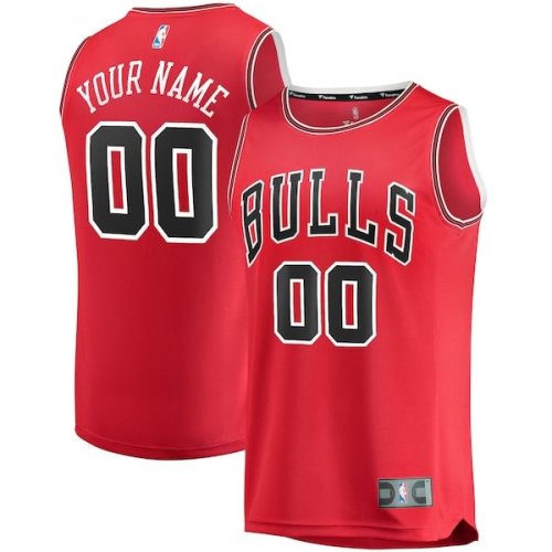 Chicago Bulls Fanatics Branded Youth Fast Break Custom Replica Jersey Red - Icon Edition