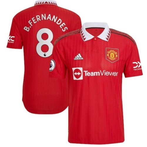 adidas Bruno Fernandes Manchester United Red 2022/23 Home Team Authentic Player Jersey