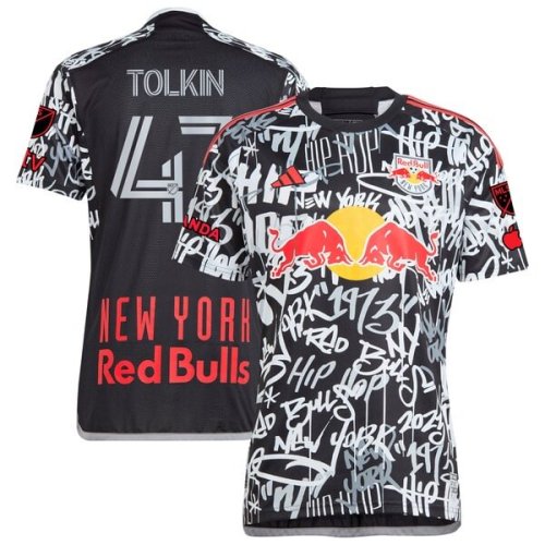 John Tolkin New York Red Bulls adidas 2024 Freestyle Authentic Player Jersey - Black