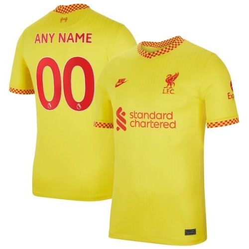 Liverpool Nike 2021/22 Third Breathe Stadium Custom Jersey - Yellow