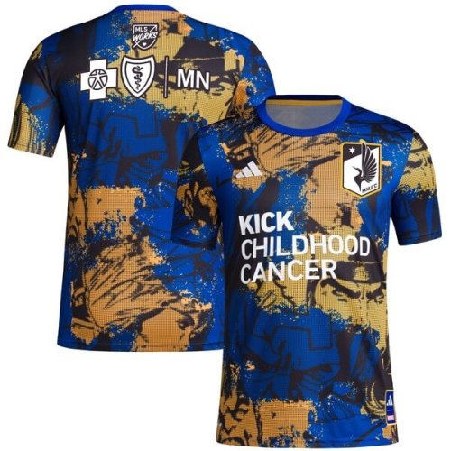 Minnesota United FC adidas 2024 MLS Works Kick Childhood Cancer x Marvel Pre-Match Top - Royal
