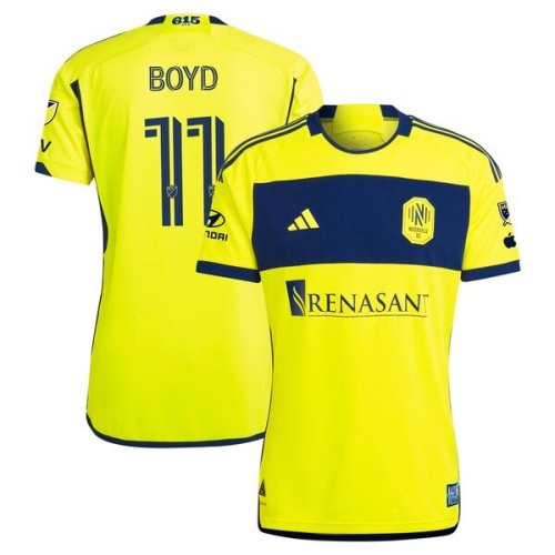 Tyler Boyd Nashville SC adidas 2024 The 615 Kit Authentic Player Jersey - Yellow/Black