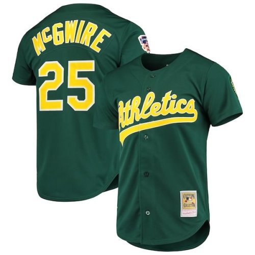 Mark McGwire Oakland Athletics Mitchell & Ness 1997 Cooperstown Collection Authentic Jersey - Green