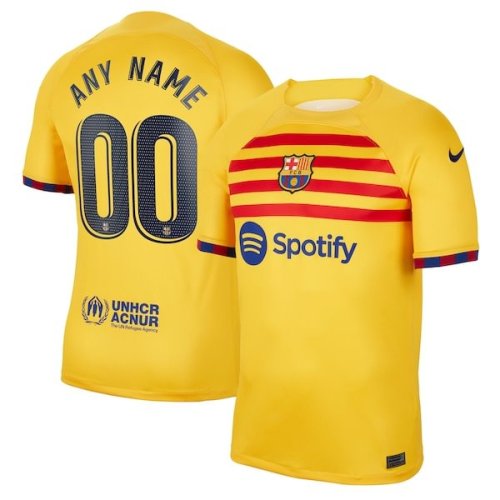 Barcelona Nike 2022/23 Fourth Breathe Stadium Replica Custom Jersey - Yellow