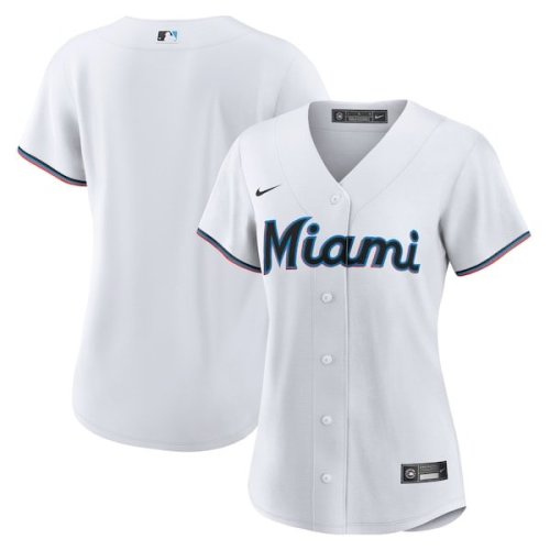 Miami Marlins Nike Women's Home Blank Replica Jersey - White