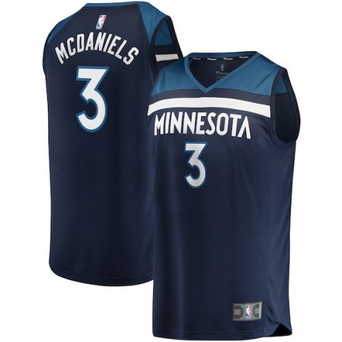 Jaden McDaniels Minnesota Timberwolves Fanatics Branded Fast Break Replica Jersey - Icon Edition - Navy