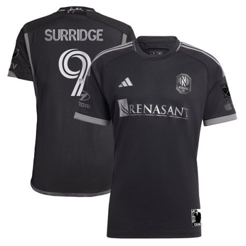 Sam Surridge Nashville SC adidas 2024 Man In Black Kit Authentic Player Jersey – Black
