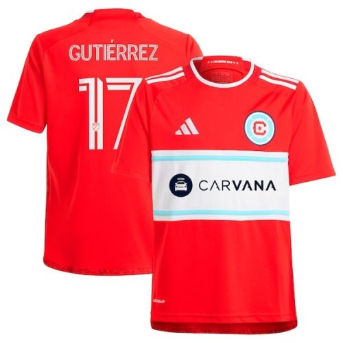 Brian Gutiérrez Chicago Fire adidas Youth 2024 Return To Red Replica Player Jersey – Red