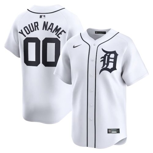 Detroit Tigers Nike Home Limited Custom Jersey - White