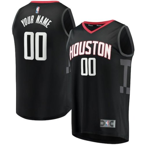 Houston Rockets Fanatics Branded Fast Break Replica Custom Jersey - Statement Edition - Black