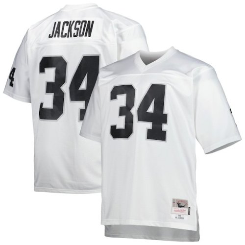 Bo Jackson Las Vegas Raiders Mitchell & Ness Big & Tall 1988 Retired Player Replica Jersey - White/Black
