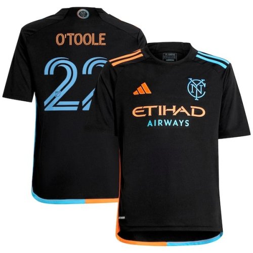 Kevin O'Toole New York City FC adidas Youth 2024 24/7 Kit Replica Player Jersey – Black