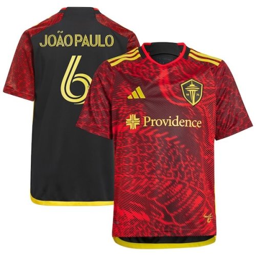 Joao Paulo Seattle Sounders FC adidas Youth 2024 The Bruce Lee Kit Replica Player Jersey – Red