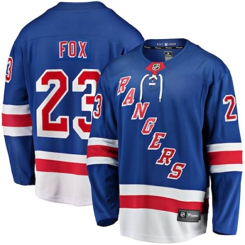 Adam Fox New York Rangers Fanatics Branded Home Breakaway Replica Jersey - Blue